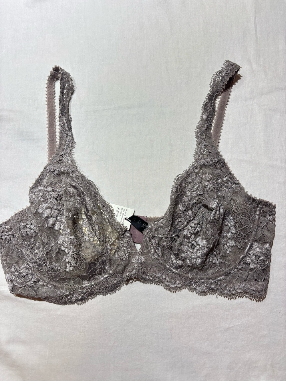 La Perla Silver Taupe Floral Lace Underwire Bra